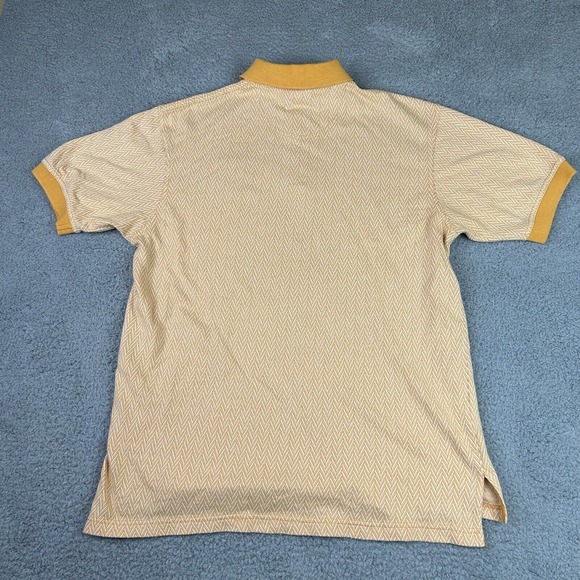 Lee Sport Shirt Mens Large Orange Striped Vtg TN Polo‎ Short Sleeve Embroidered - Picture 8 of 10